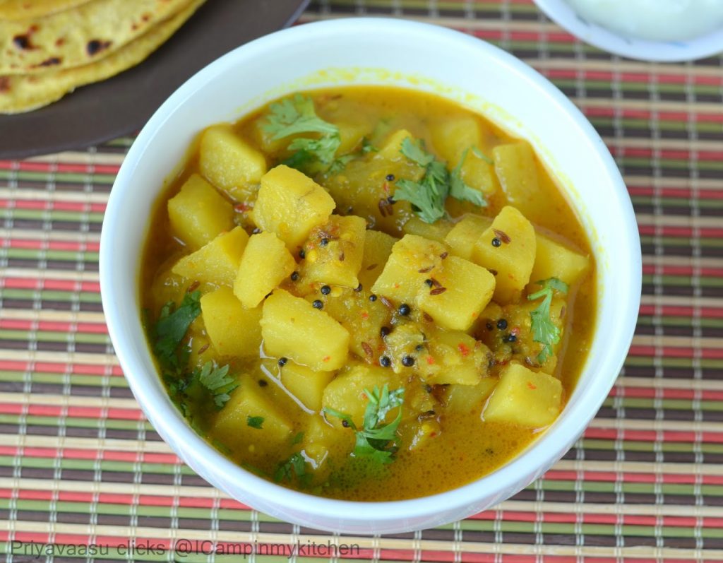 Potato curry, Potato side-dish, potato gravy