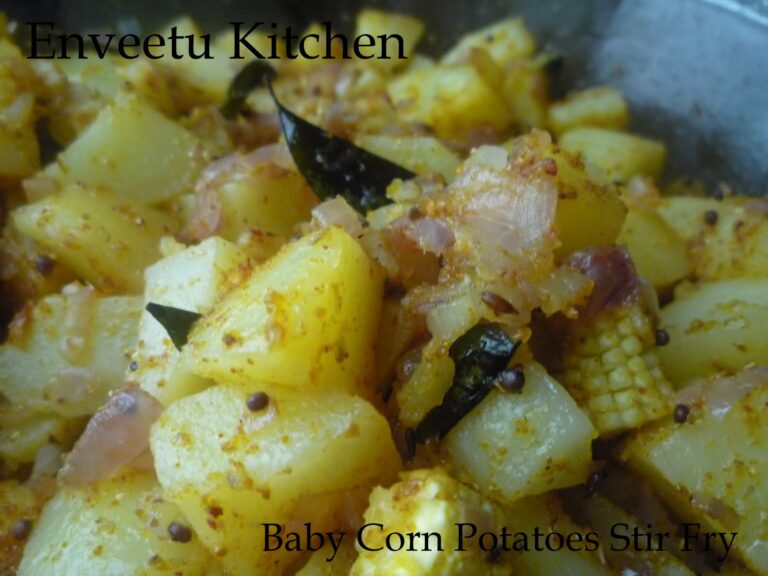 Baby Corn Potatoes Stir Fry - Celebrating Bloggers