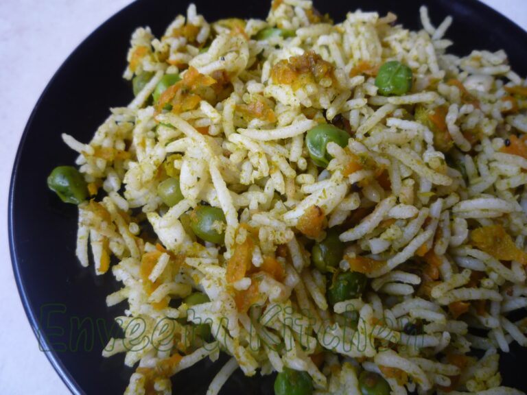 Minty Carrot and Peas Rice - Day 6, Blogging Marathon #11
