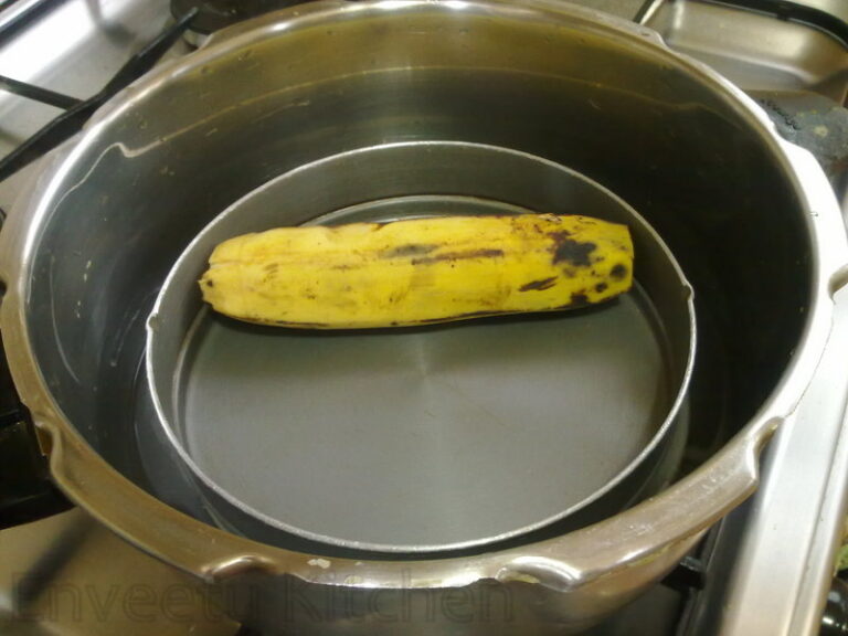 Pressure Cooked Plantain/Nenthram Pazham