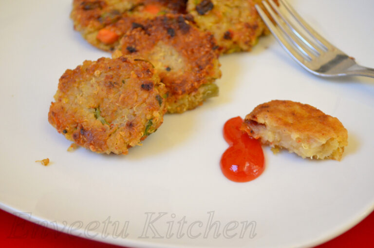 Quinoa Vegetable Tikki/Cutlet