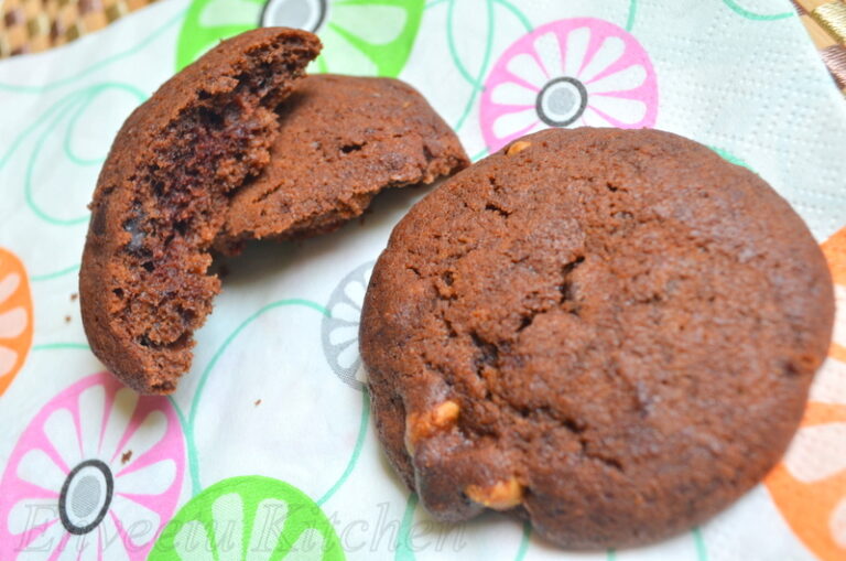 Ultimate Chocolate Cream Cheese Cookies-Eggless