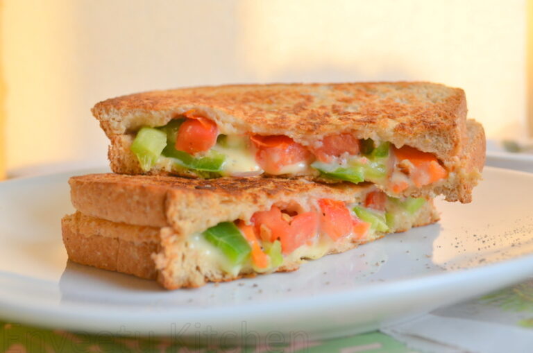 Mixed Vegetable and Cheese Sandwich