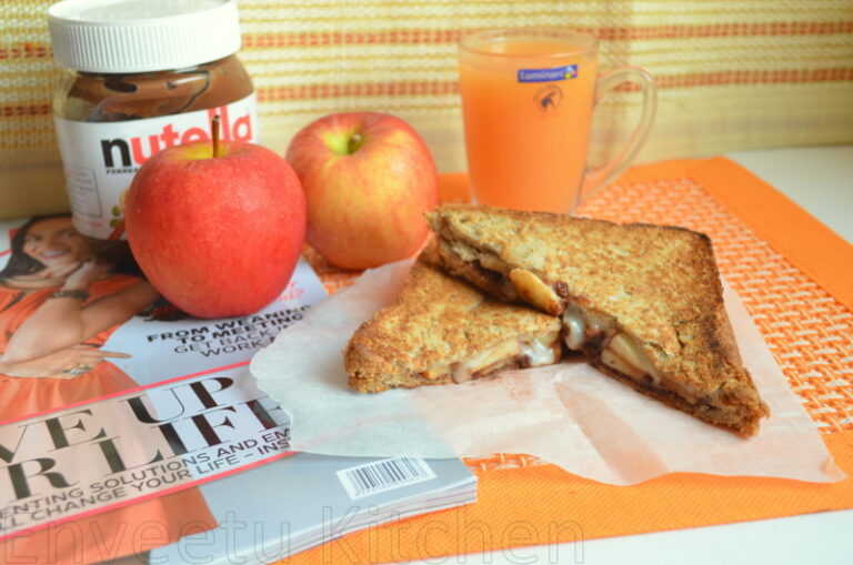 Nutella Apple n Cheese Sandwich