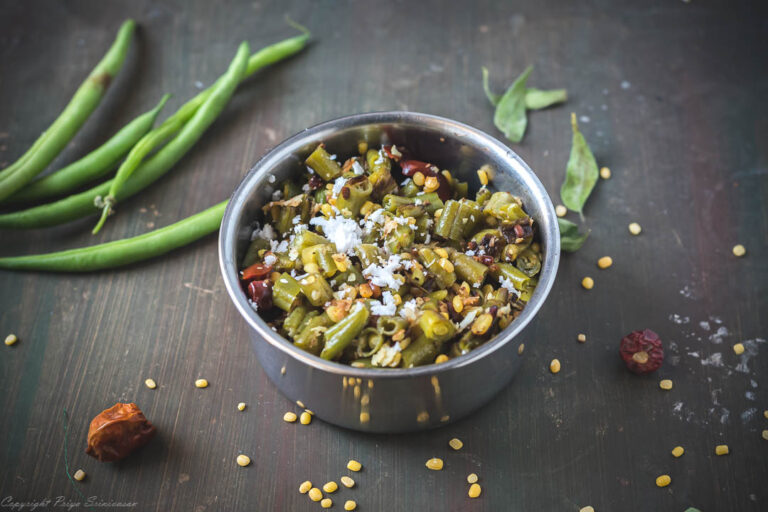 Beans curry with coconut| Beans poriyal