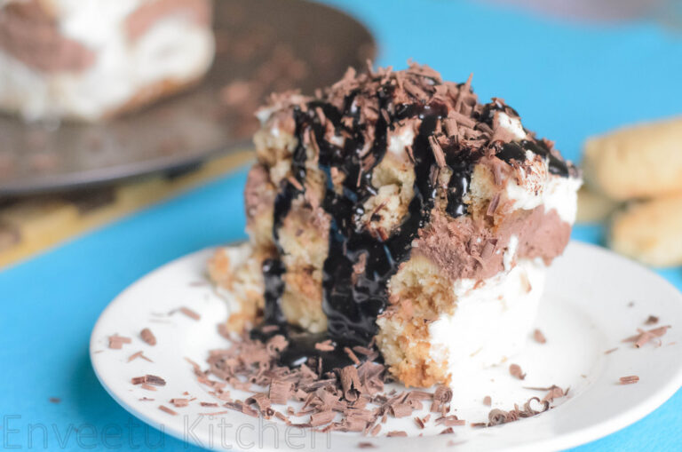Eggless Tiramisu from Scratch with Eggless Savoiradi Biscuits and Creamy Mascarpone Cheese