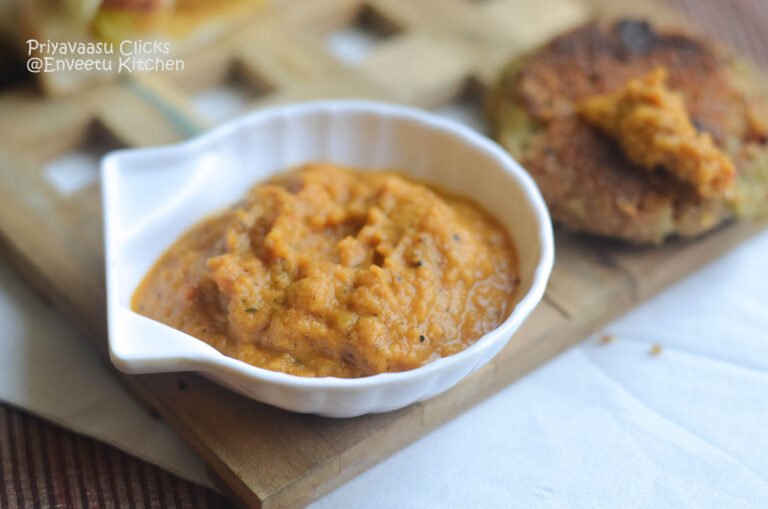 Carrot Chutney - Side-Dish for Idly/Dosa