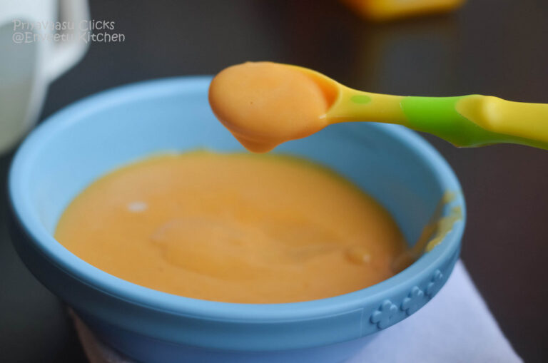 Carrot-Poha/Carrot n Rice Flakes Porridge, Toddler Meal
