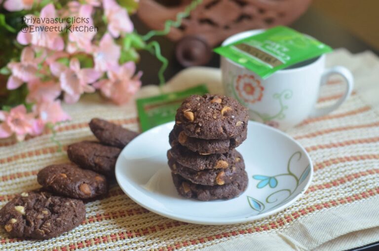 Eggless Double Chocolate Cookies
