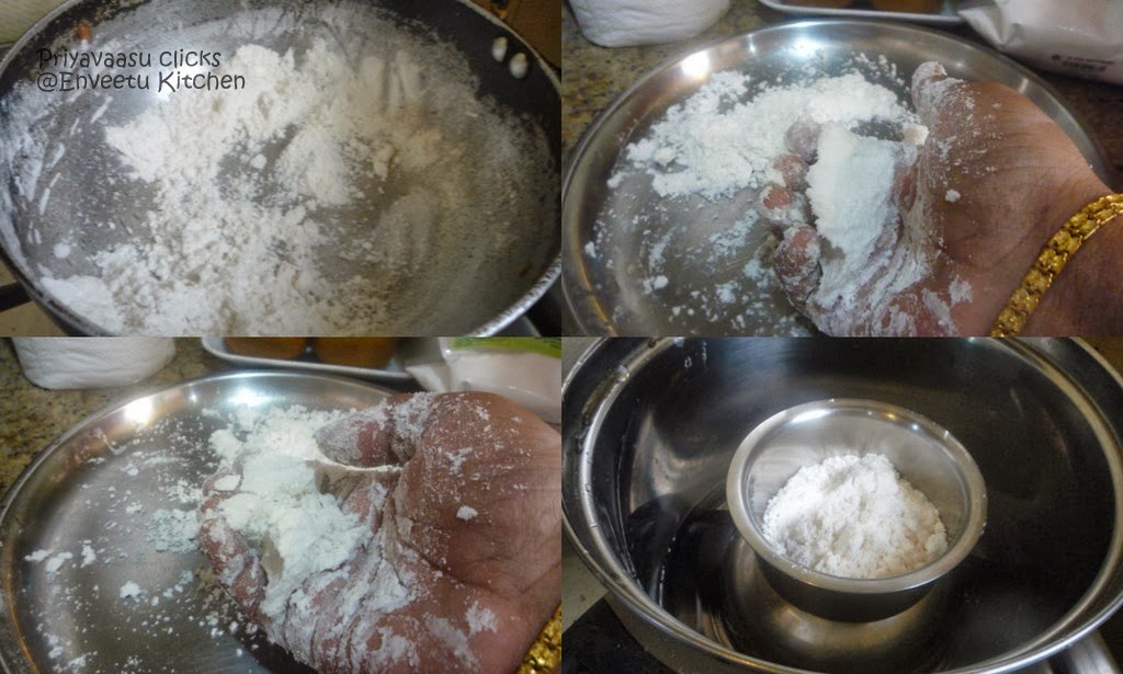 Sweet puttu making process