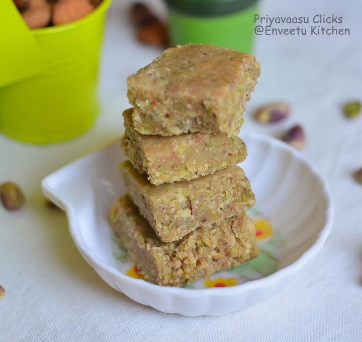 Easy Nut burfi for Diwali