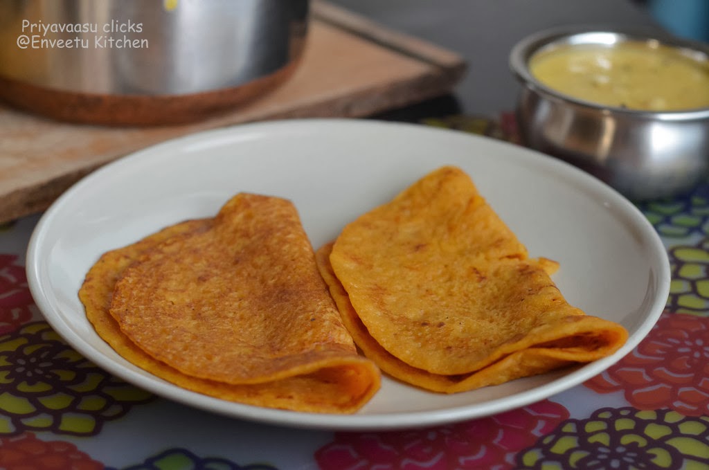 Colorful dosa with carrots