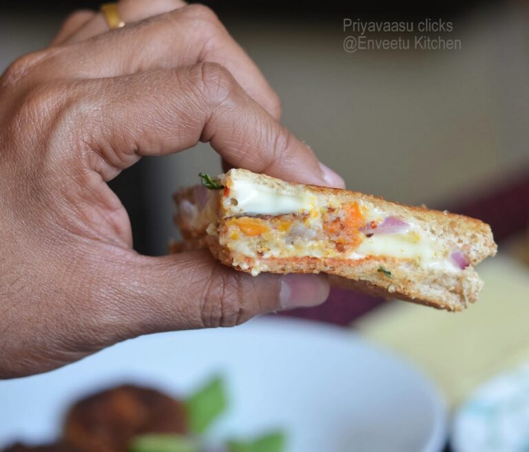 Mixed Vegetable Cutlet and Sandwich