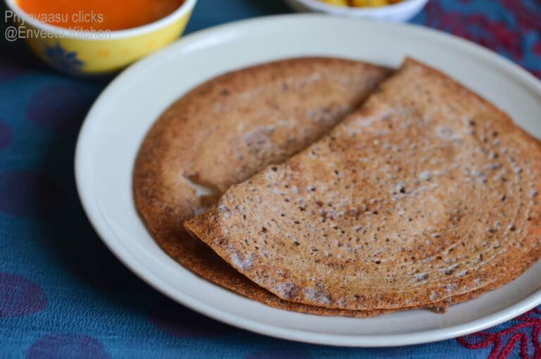 Ragi Dosa, using whole ragi - Breakfast recipe
