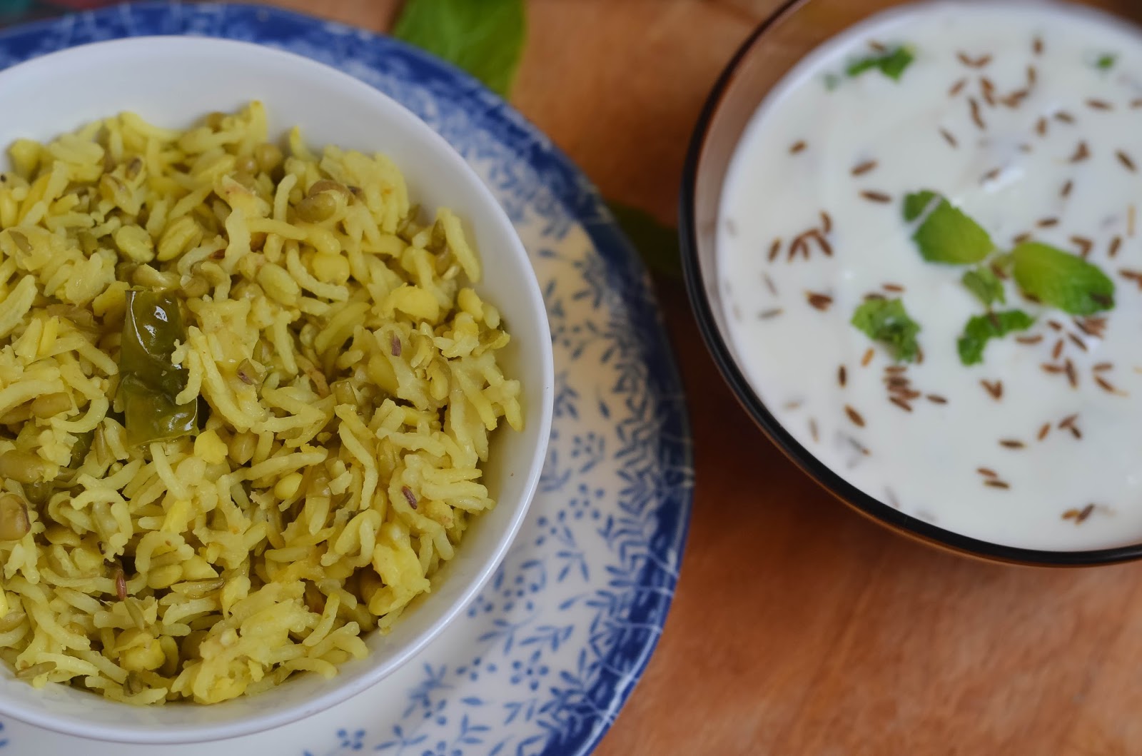 Moong Khichdi with raita