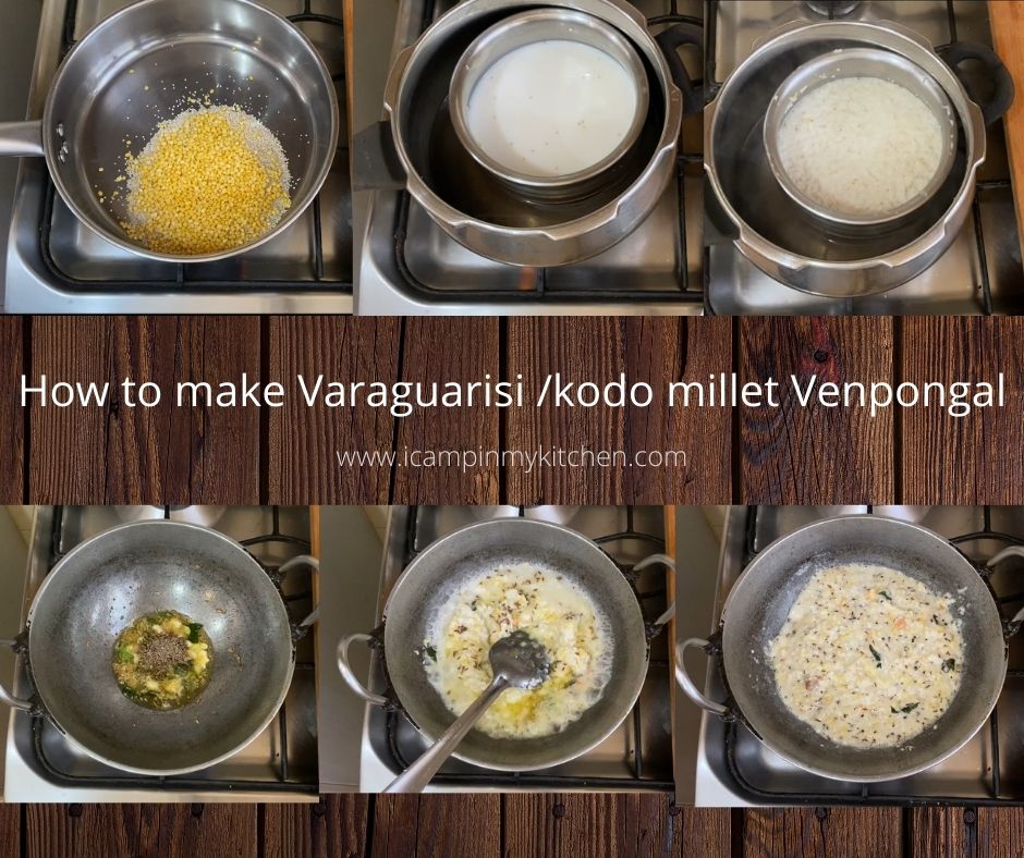 Savory pongal making steps