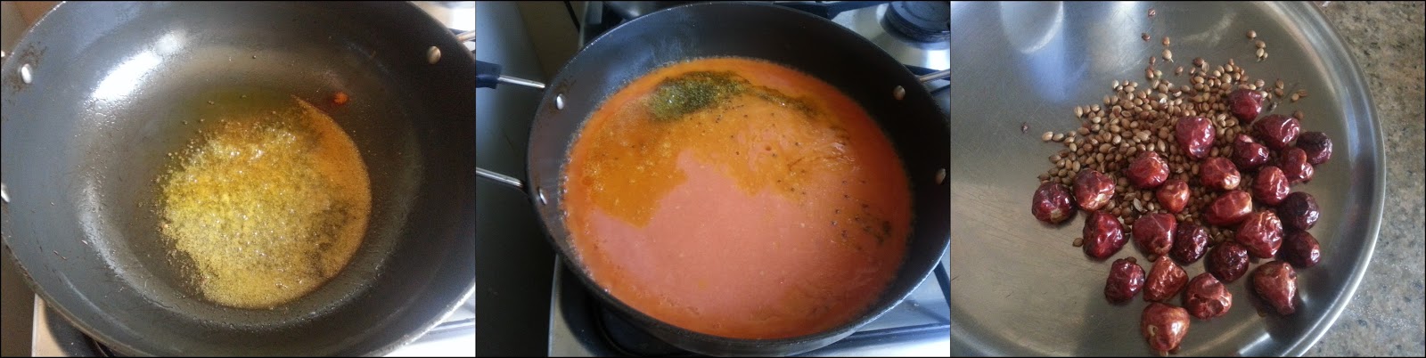 Making of no onion , no garlic tomato thokku