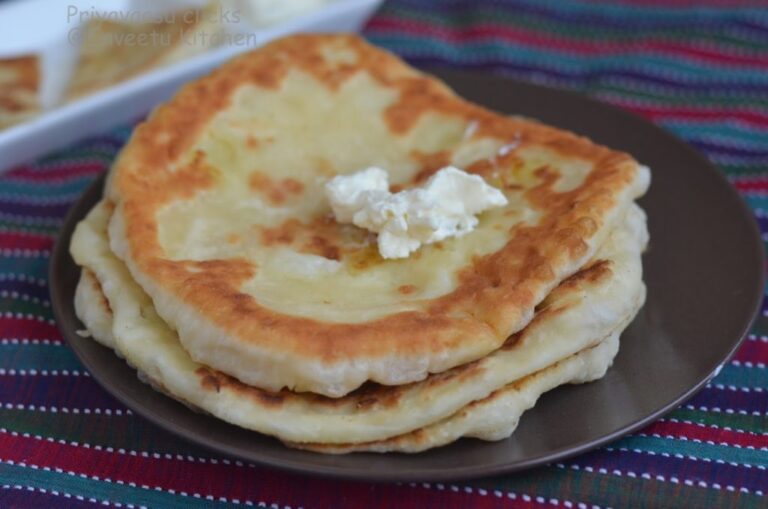Romanian Placinta- Flatbread stuffed with potatoes