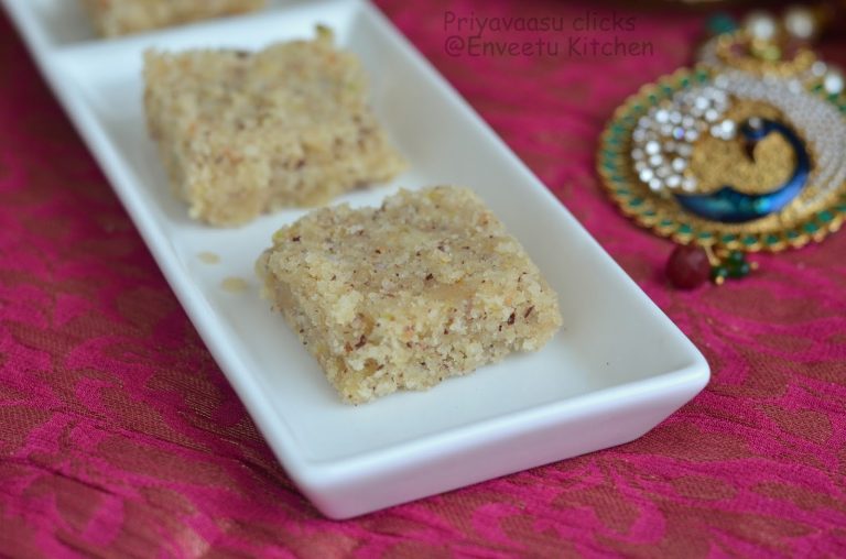 Kesar coconut burfi