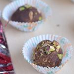 Chocolate truffles with pistachios