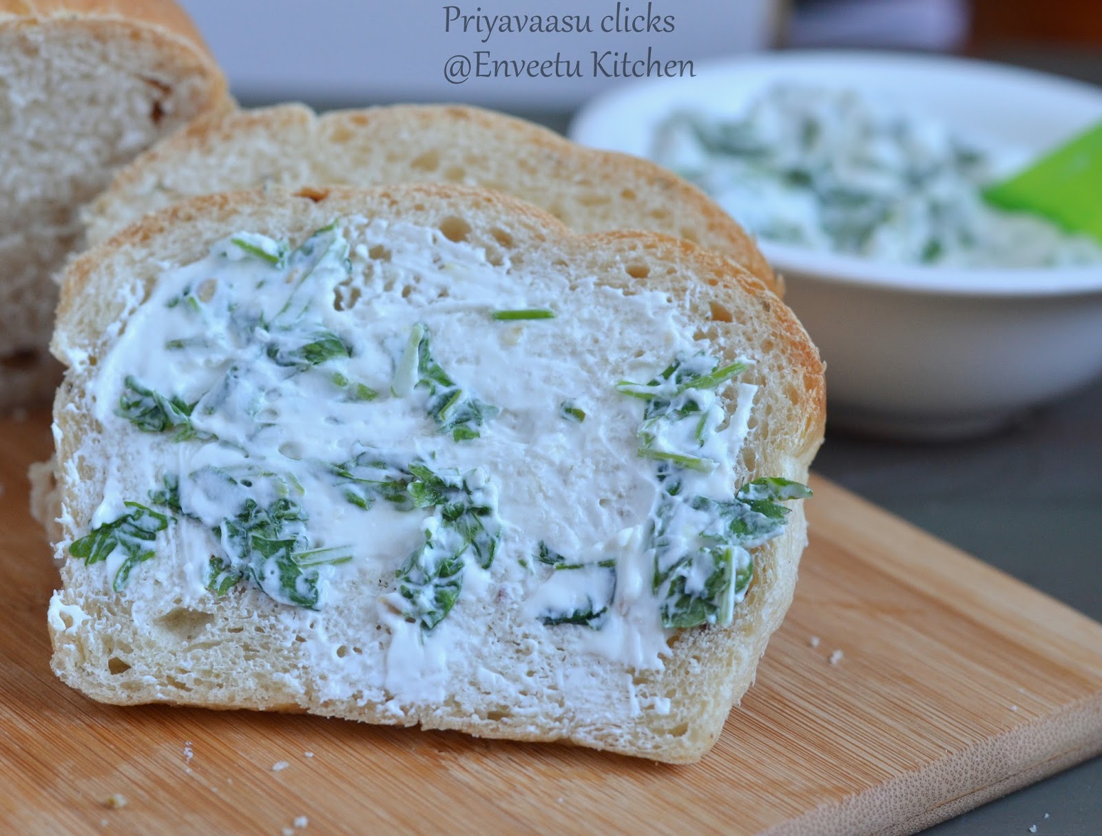 Italian panmarino with labneh spread