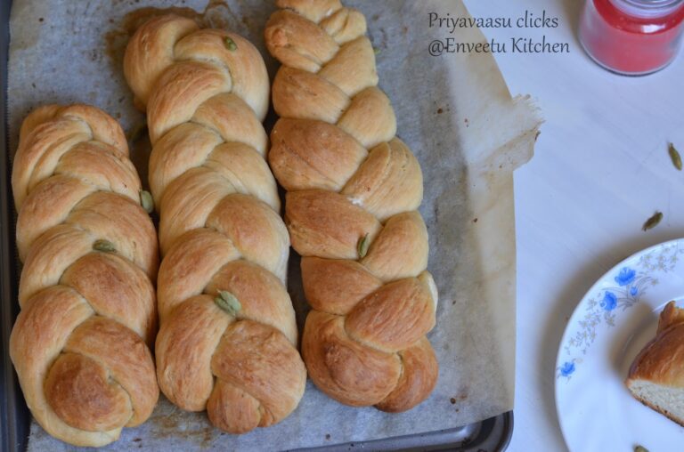 Eggless Pulla Bread- Traditional Finnish Cardamom Bread