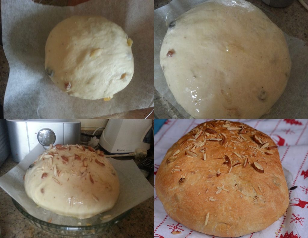Julekage baking process