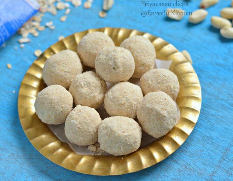 Poha-Oats & Peanut Ladoo Vegan,Gluten-Free