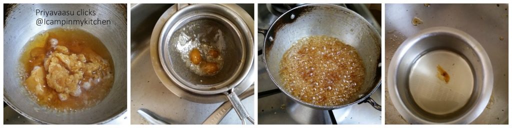 Peanut burfi making process