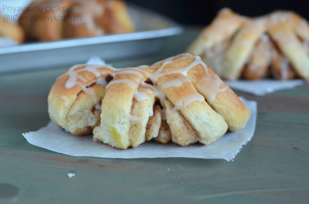 Buttery bear claw cinnamon rolls