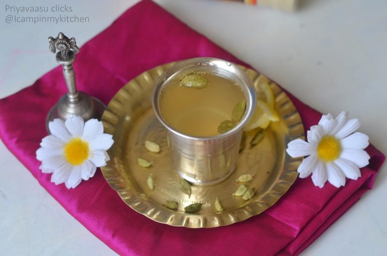 Kalkandu Panagam/Rock Candy and Cardamom flavored water - Nanagainallur Narasimhar Temple Pradosha Prasadam