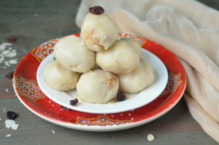 Khaman nu Ladoo/Khaman na Ladwa/Coconut and Raisin Balls - Parsi Special