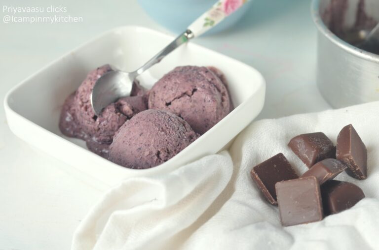 Blueberry & Banana Chocolate Ice cream