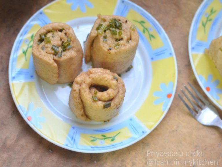 Whole Wheat & Oats Huajuan/Steamed Scallion Buns for #BreadBakers