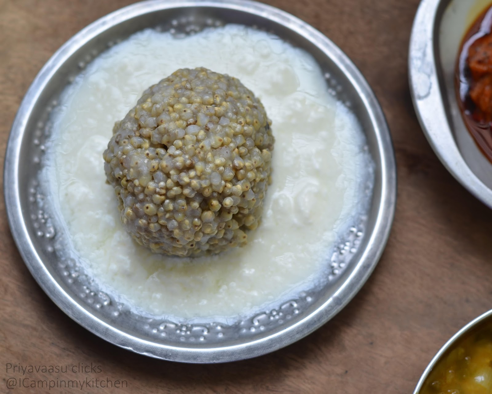 Kambu Sadam with Curd