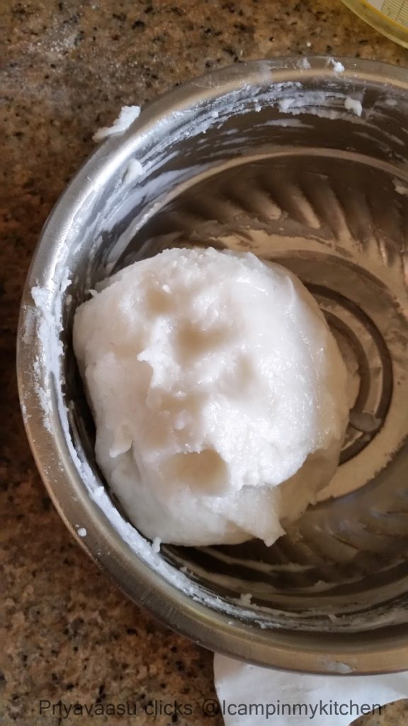 Rice flour dough for ganesha making 