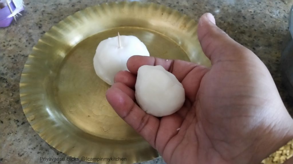 Making ganesha idol at home 