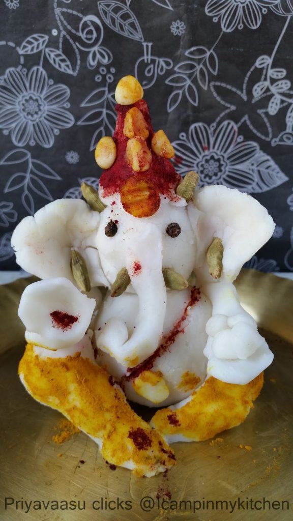 Eco-friendly Ganesha made with rice flour 