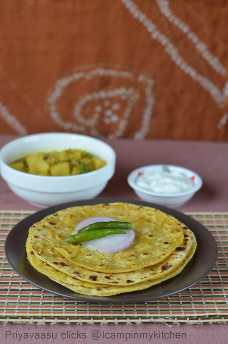 Thepla & Raswale Batatu Shaak from Gujarat