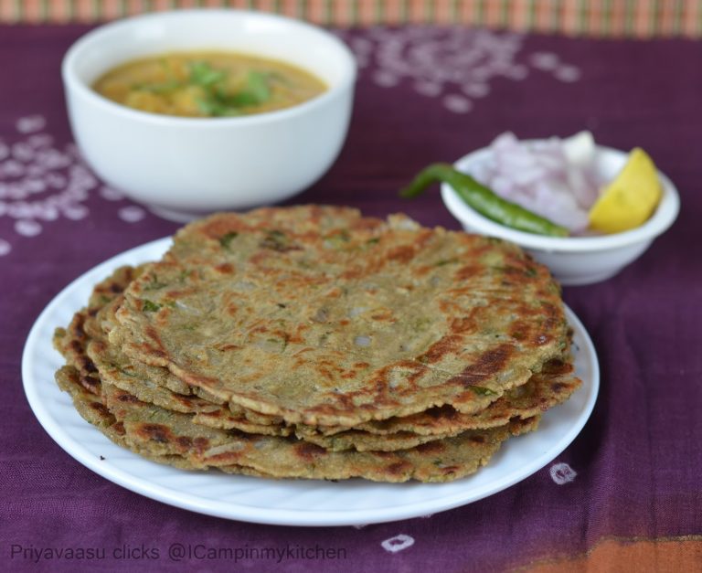 Bajra Aloo Roti from Hariyana/Pearl millet and potatoes flatbread