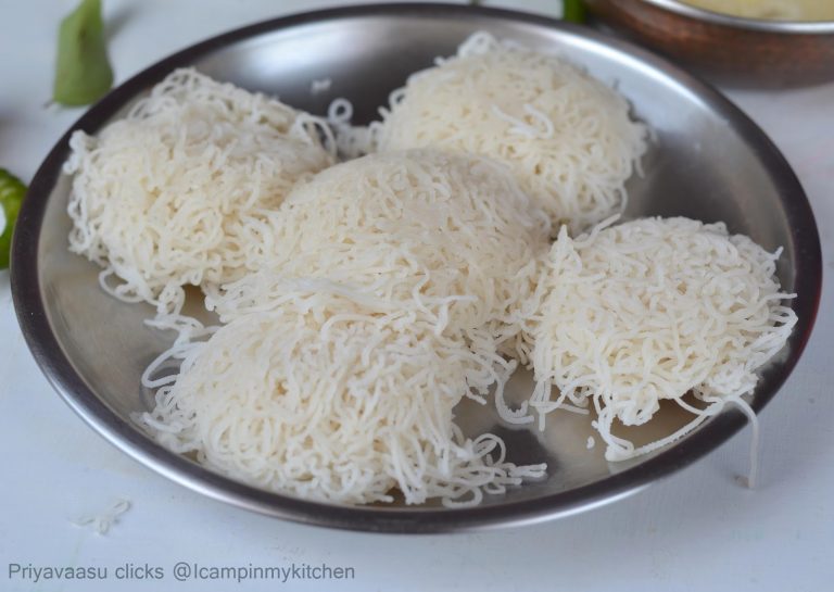 Idiyappam/Nool Puttu/String hoppers with Vegetable Stew/Ishtu - Breakfast Combo from Kerala