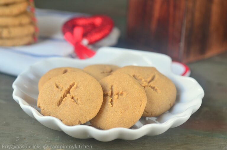 Eggless Whole Wheat Coffee cookies