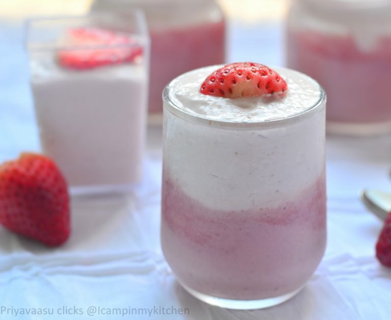 Strawberry Cream | Fruit Dessert | No Cook Dessert