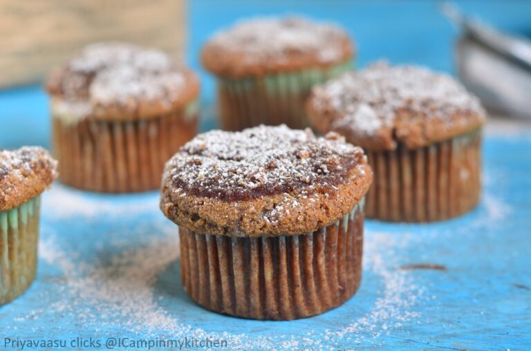 Eggless Barley flour doughnut muffins - #BreadBakers