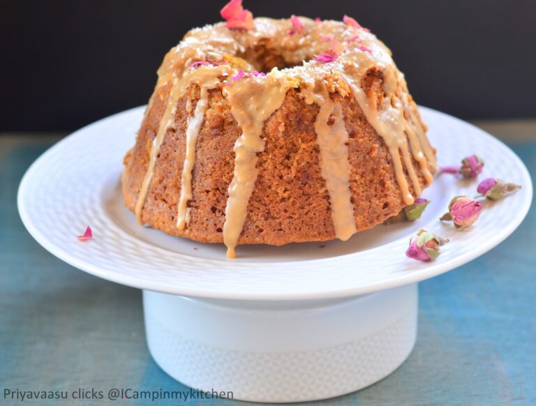 Coconut and Rose Syrup Bundt Cake - #BundtBakers