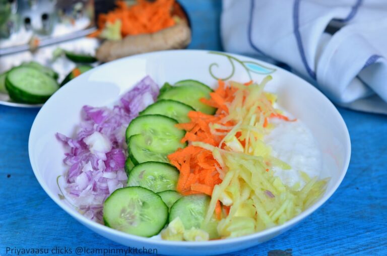 Leftover Rice Breakfast bowl/Pazhaya saadam with Curd
