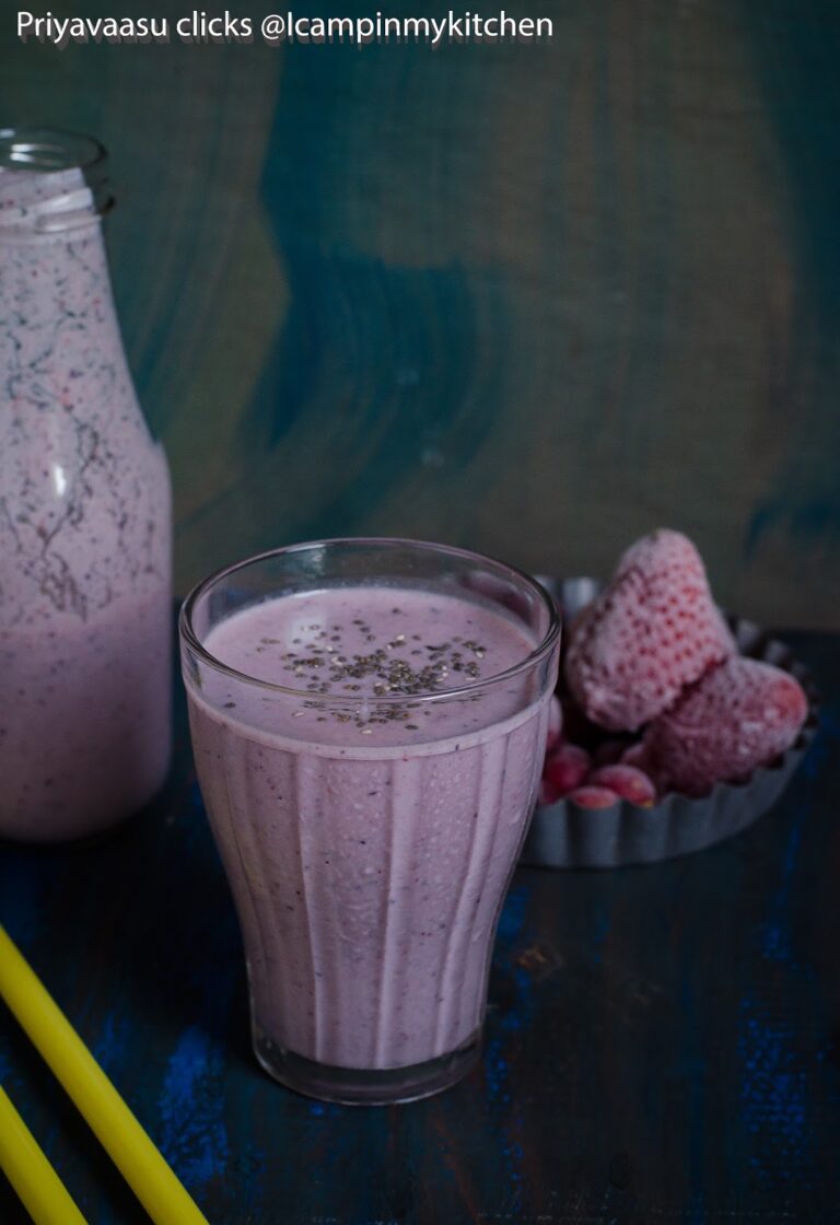 Strawberry and grapes smoothie