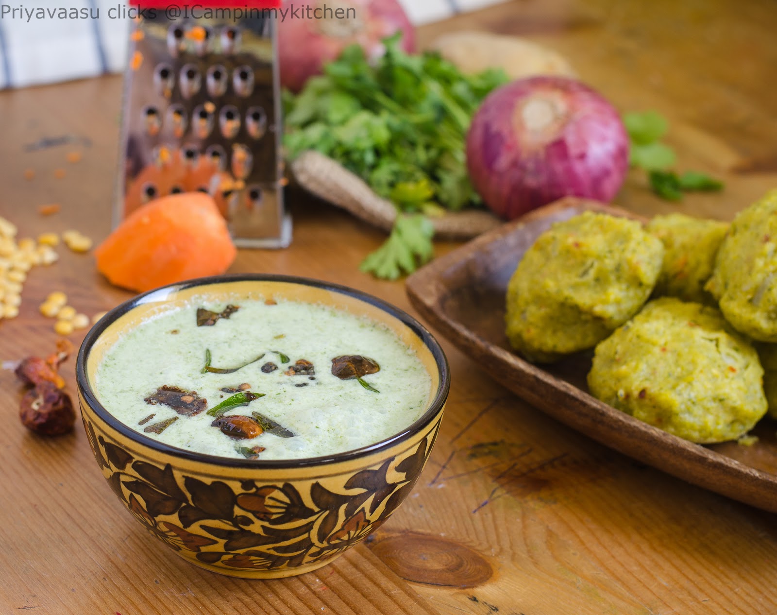 Neer majjige with nuchina unde for breakfast
