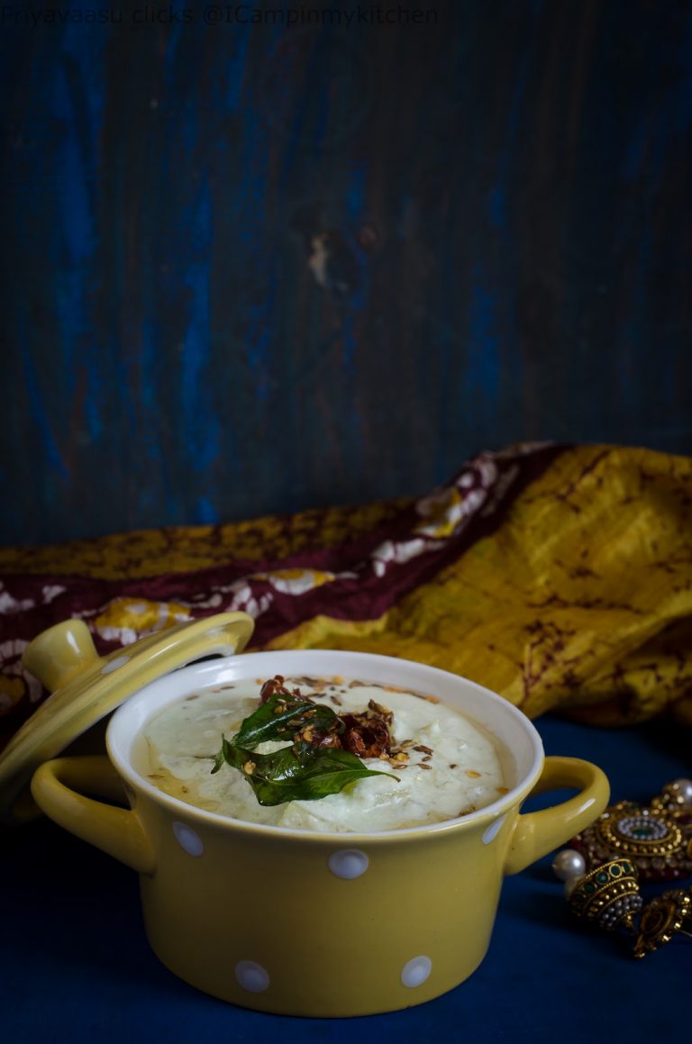 Omakka Pachadi/Raw Papaya Pachadi/Raw Papaya Raita - Onam Sadya Recipes