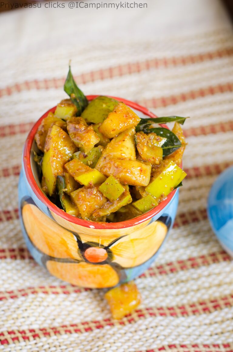 Quick/Instant  Mango Pickle - Onam Sadya Recipe
